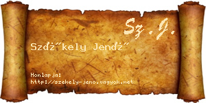 Székely Jenő névjegykártya